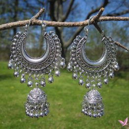 Women's Crescent Jhumka Earrings